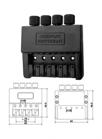 Headless Electric Bass Tailpiece Bridge Set