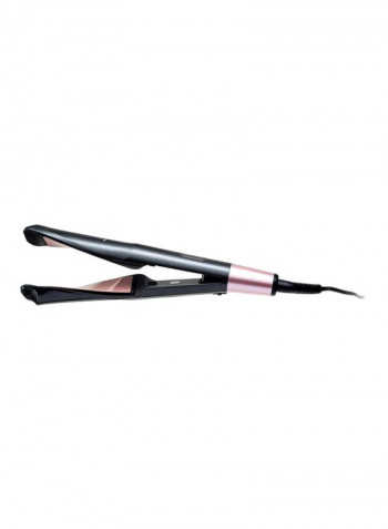 2-In-1 Hair Straightener And Hair Curler Black/Rose Gold