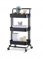 3-Tier Storage Cart White 44.0x34.0x17.5cm