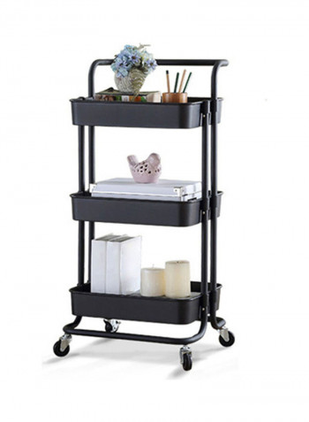 3-Tier Storage Cart White 44.0x34.0x17.5cm