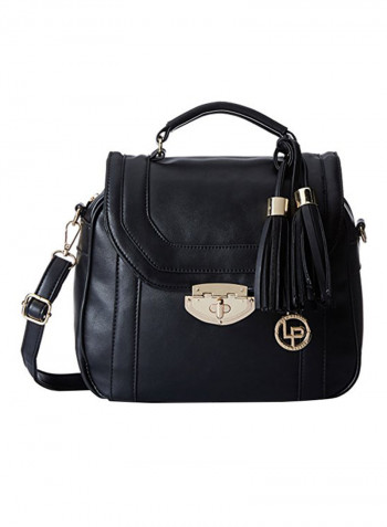 Polyester Blend Shoulder Bag LWHB01861BLACK Black
