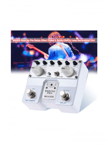 Reecho Pro Digital Delay Guitar Effect Pedal Twin Footswitch