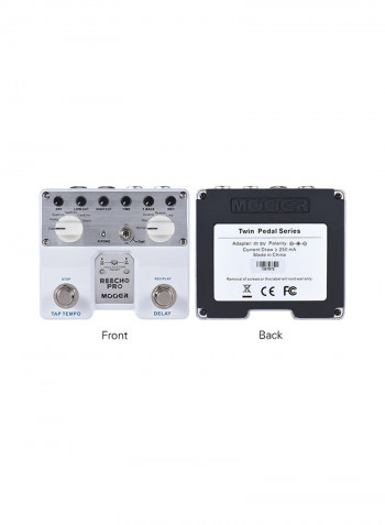 Reecho Pro Digital Delay Guitar Effect Pedal Twin Footswitch