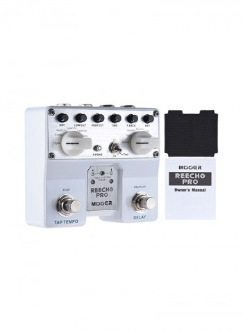 Reecho Pro Digital Delay Guitar Effect Pedal Twin Footswitch