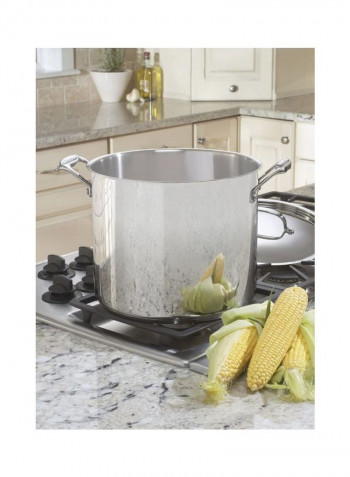 Stainless Steel Stock Pot Brushed Stainless 9x11x14.5inch