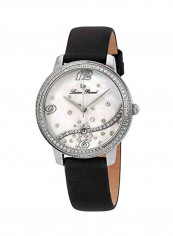 Women's Leather Strap Analog Watch LP-16520-02S-BKSS