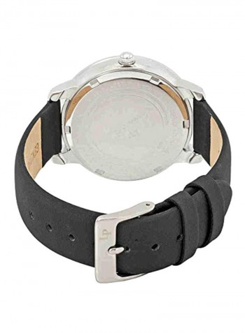Women's Leather Strap Analog Watch LP-16520-02S-BKSS