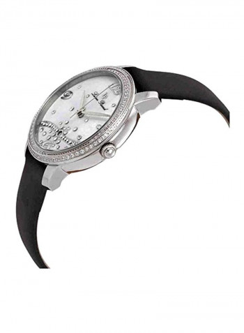 Women's Leather Strap Analog Watch LP-16520-02S-BKSS
