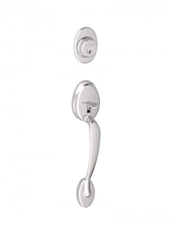 2-Piece Plymouth Exterior Handleset With Deadbolt Silver 17x8.9x4.3inch