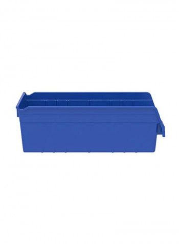 Plastic Shelf Bin Blue 18x8x6inch