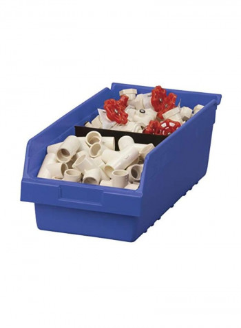Plastic Shelf Bin Blue 18x8x6inch