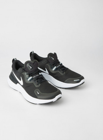 React Miler Running Shoes Black/White-Dark Grey-Anthracite