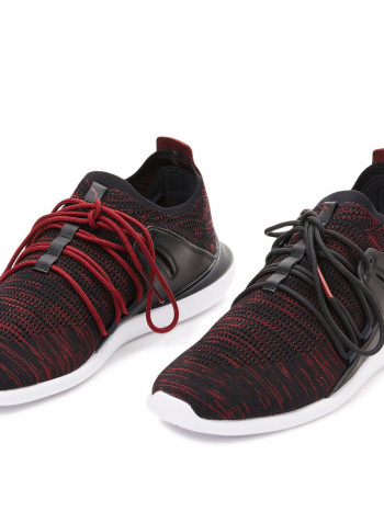 SF Evo Cat Sock Lace LS Sneakers Moonless Night/Pomegranate White