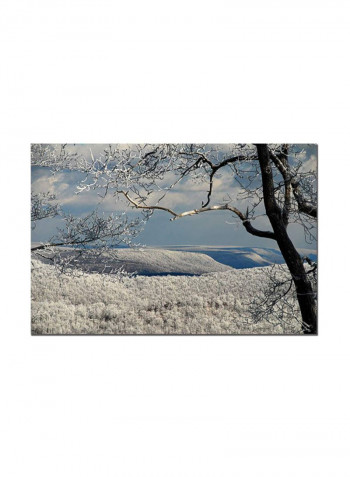 Winter Scene Canvas Wall Art Multicolour 24 x 32inch