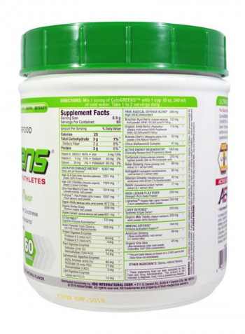 Cytogreens Superfood For Athletes Acai Berry Green Tea Flavour