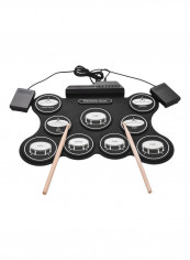Portable Electronic Drum Digital USB 9 Pads Roll Up Drum Set