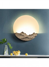 Chinese Style LED Wall Lamp Yellow 48 x 48 x 8centimeter