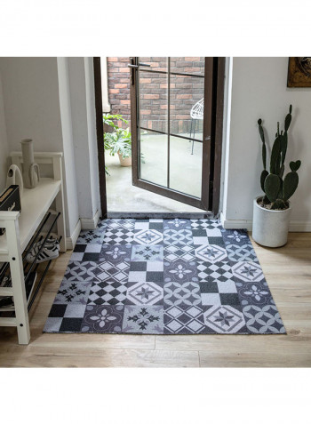 Geometric Pattern Anti-Skidding Doorway Mat Multicolour 120x140centimeter