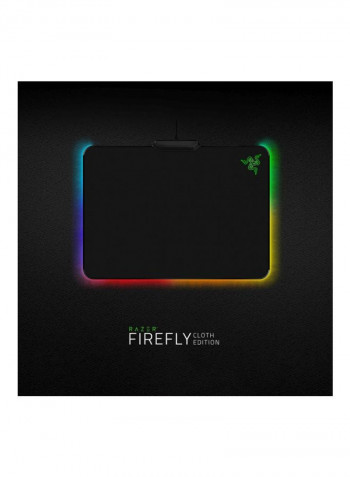 Chrome Lighting Mouse Pad With USB Connector Black