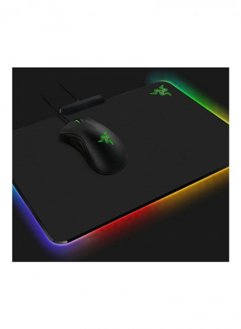 Chrome Lighting Mouse Pad With USB Connector Black