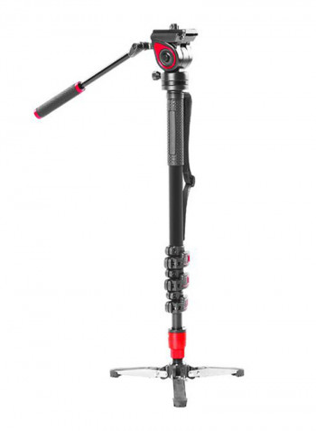 Detachable Photography Monopod 144centimeter Black/Red/Silver