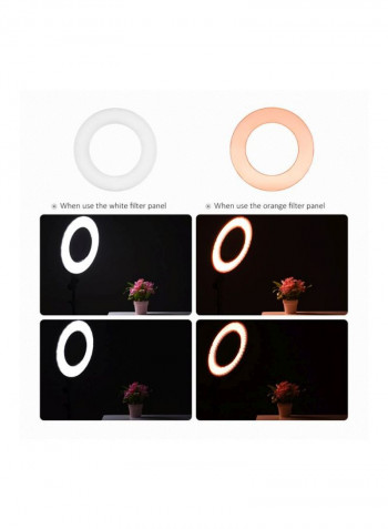 LED Studio Ring Light 34.5x44.2x4.7centimeter White/Black