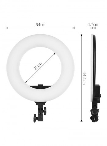 LED Studio Ring Light 34.5x44.2x4.7centimeter White/Black
