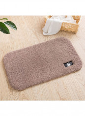 Water Absorption Bathroom Floor Rug Brown 40x60centimeter