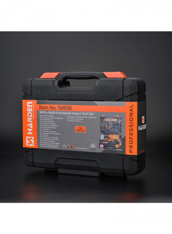 36-Piece Multi-Functional Impact Drill Set Multicolour