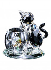 Curious Cat Figurine Clear/Silver 1.75inch reviews Curious Cat Figurine Clear/Silver 1.75inch