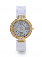 Women's 22K Gold Plated With Crystal Analog Watch P-21586