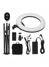 7-Piece Dimmable SMD LED Ring Light Kit 18inch Black/White