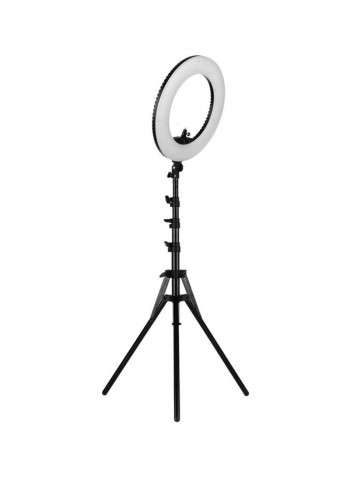 7-Piece Dimmable SMD LED Ring Light Kit 18inch Black/White