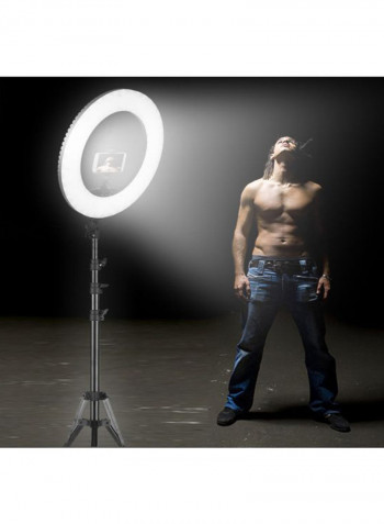 7-Piece Dimmable SMD LED Ring Light Kit 18inch Black/White