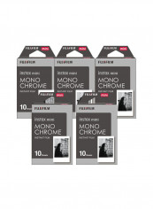 Pack Of 5 Instax Monochrome Film For Mini Cameras Multicolour