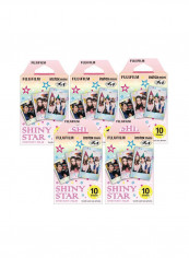 Pack Of 5 Instax Shiny Star Instant Film For Mini 8 Cameras Multicolour