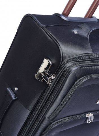 Softside 3 Piece Luggage Trolley Set black