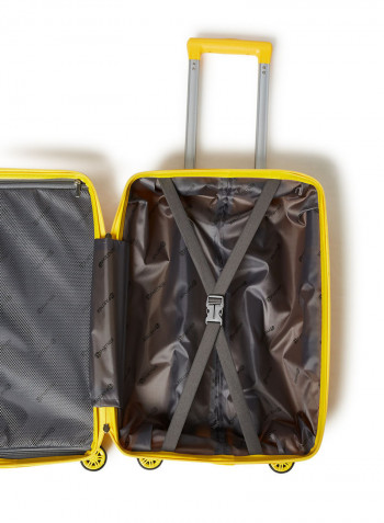 3 Piece Hardside Luggage Travel Trolley Bag Set Yellow