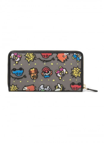 Temini Printed Wallet Gum/Nero