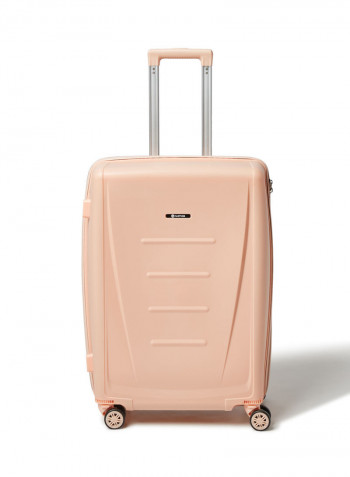3 Piece Hardside Luggage Travel Trolley Bag Set Rose Gold