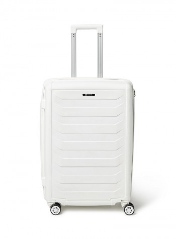 3 Piece Hardside Luggage Travel Trolley Bag Set White