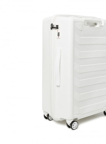 3 Piece Hardside Luggage Travel Trolley Bag Set White