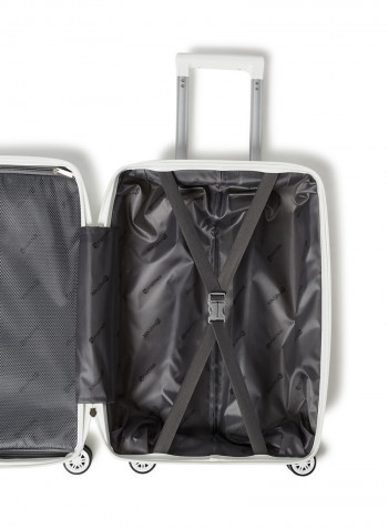 3 Piece Hardside Luggage Travel Trolley Bag Set White