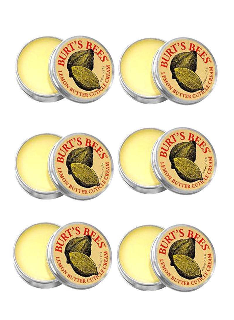 6-Piece Lemon Butter Cuticle Cream Set Yellow 6 x 0.6ounce