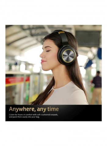 Bluetooth Wireless Stereo On-Ear Headphone Black/Yellow