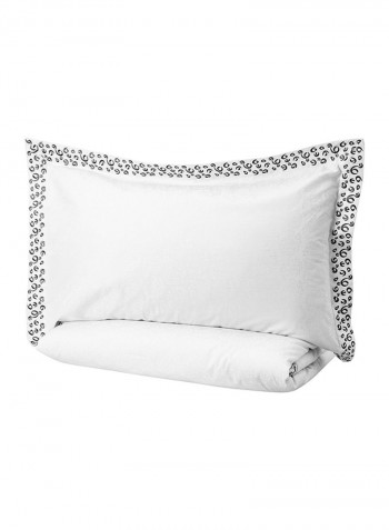 Quilt Cover With Pillowcase Fabric White