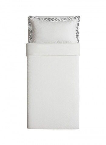 Quilt Cover With Pillowcase Fabric White