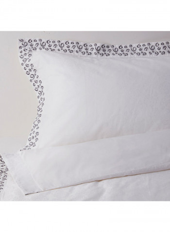 Quilt Cover With Pillowcase Fabric White