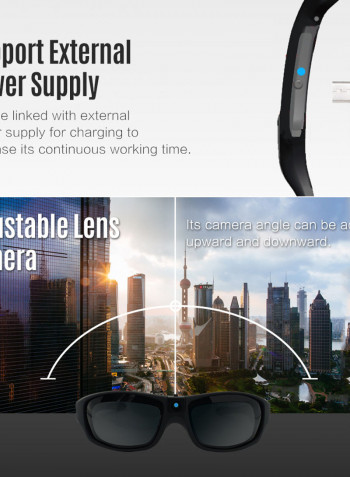 Sunshine 1080P IP55 Waterproof Smart Video Recording Sunglasses