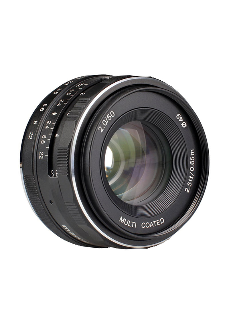 50mm f/2.0 Manual Focus Fixed Lens Black